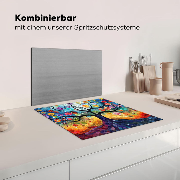 Herdabdeckplatte 59x52 cm Einteilig Küche Herdabdeckung Induktionsfeld Ceranfeld Herdabdeckplatten V