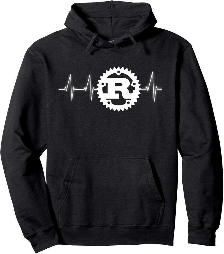 Rost Programmierlogo Herzschlag Design Geschenk Pullover Hoodie