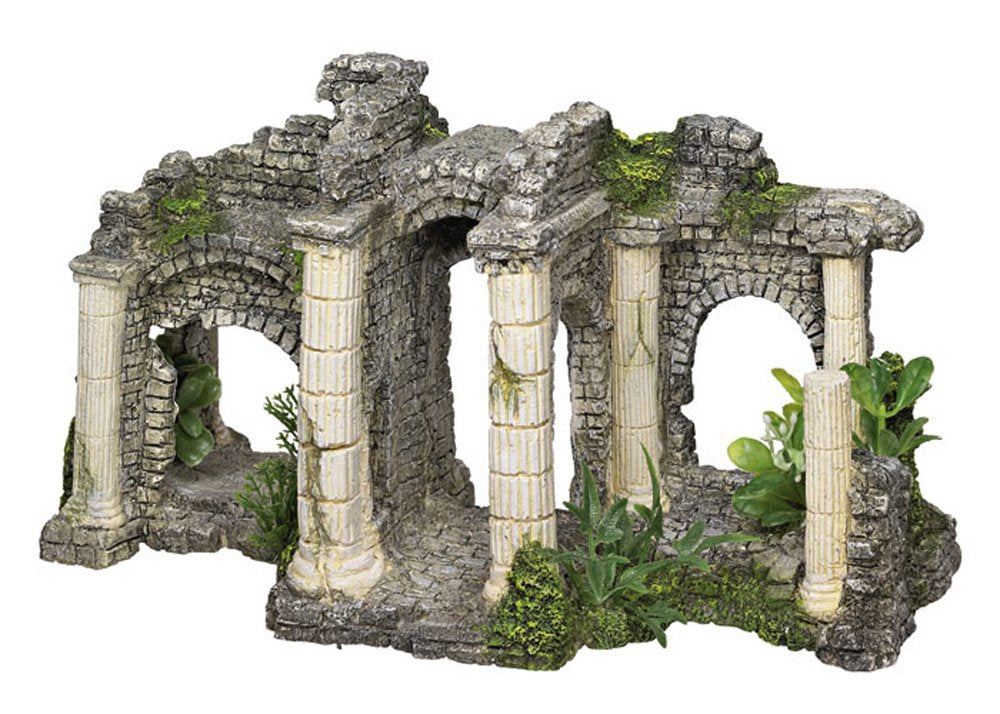 Nobby Aqua Ornaments HADRIANS TOR mit Pflanzen, 27,5 x 13,5 x 15,5 cm, 1 Stück