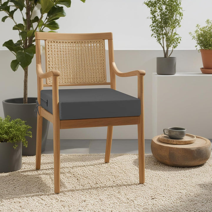 Stuhlkissen 45x45 2er Set für den Aussenbereich, wasserdichte Schaumstoff Sitzkissen Outdoor, Garten