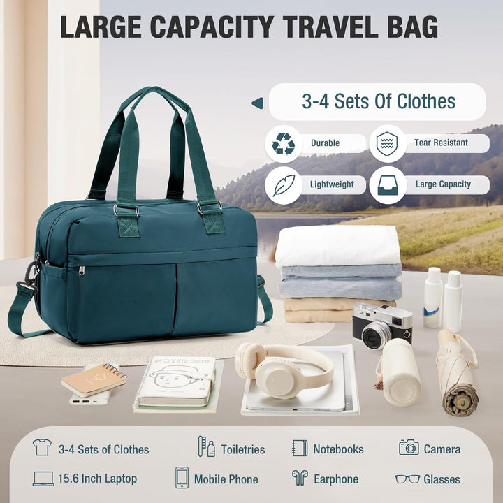 SEAFEW Reisetasche Damen Sporttasche 40x30x20 Ryanair Handgepäck Tasche Türkis 40x30x20cm(24L) 1, Tü