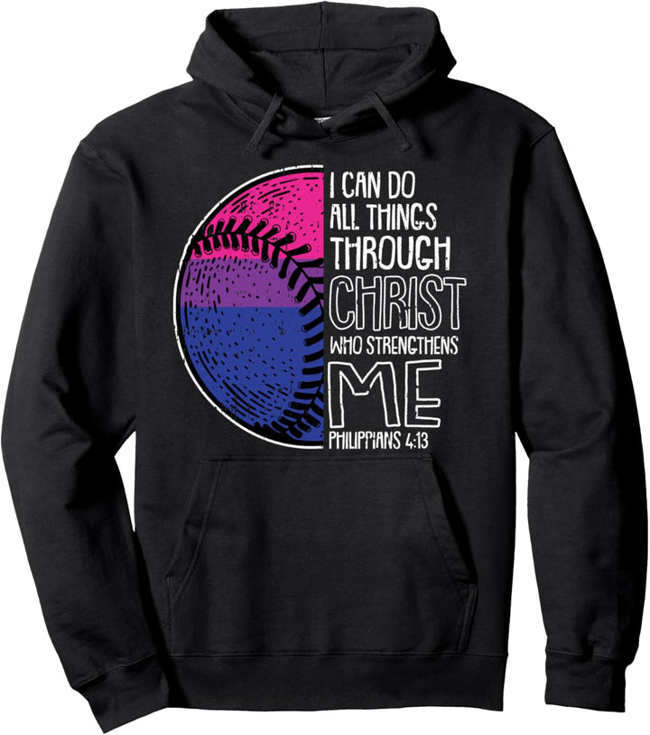 I Can Do All Things Through Christ Bisexual LGBTQ Christian Pullover Hoodie