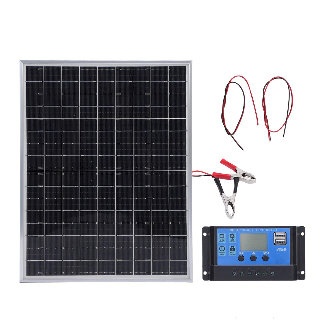 Tragbare Sonnenkollektoren 15W 12V 24V Auto Adaptatives Solarmodul Kit Mit 60A Controller Wasserschu