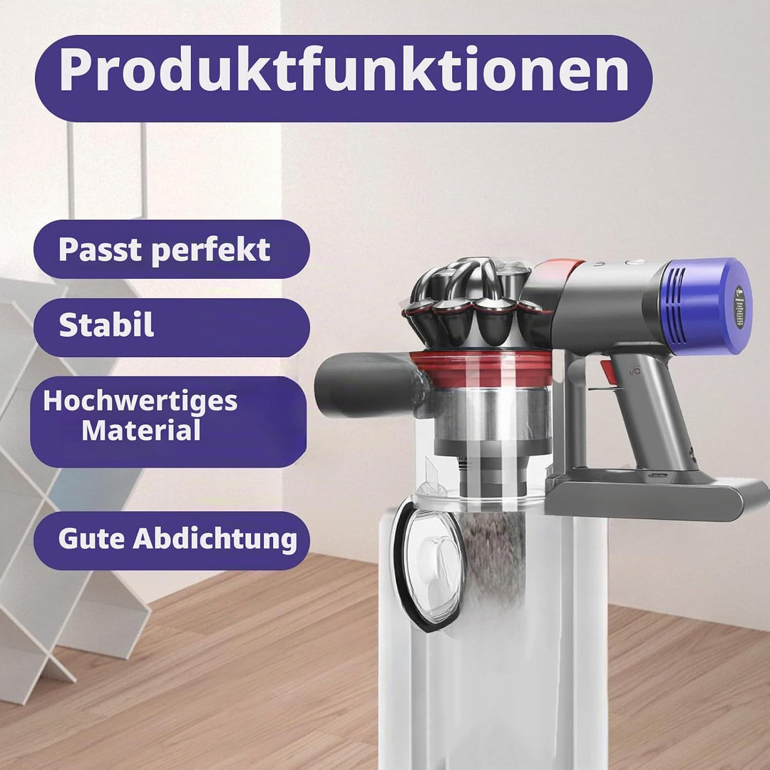 Aufgewerteter Staubbehälter kompatibel mit Dyson V7 V8 SV10 SV11 Staubsauger Transparenter Behälter