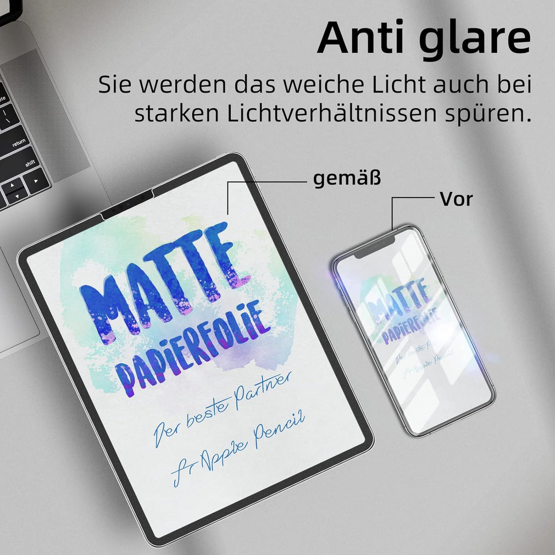 3 Stück Papier Folie Kompatibel mit iPad Air 5.Generation 2022 &amp; iPad Air 4 2020 10,9 Zoll &amp;iPad Pro