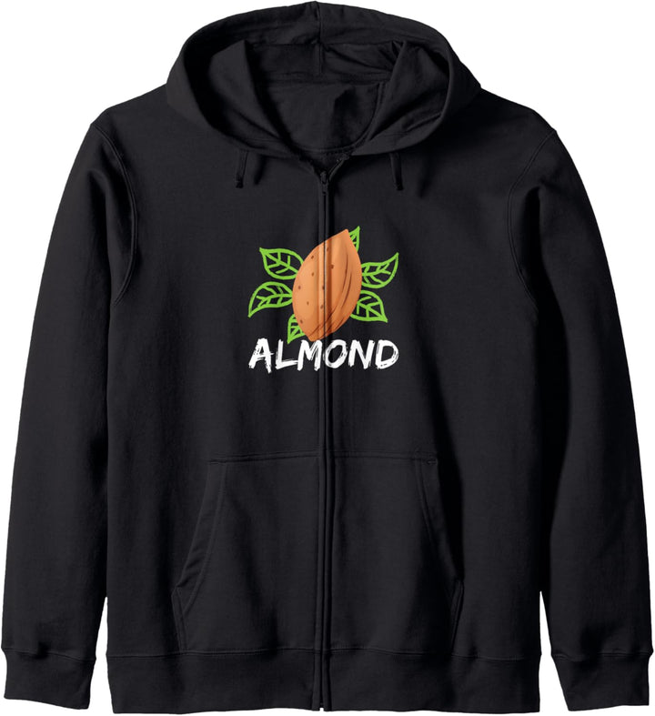 Schöne Mandel mit grünem Blatt Geschenk Fun Kapuzenjacke
