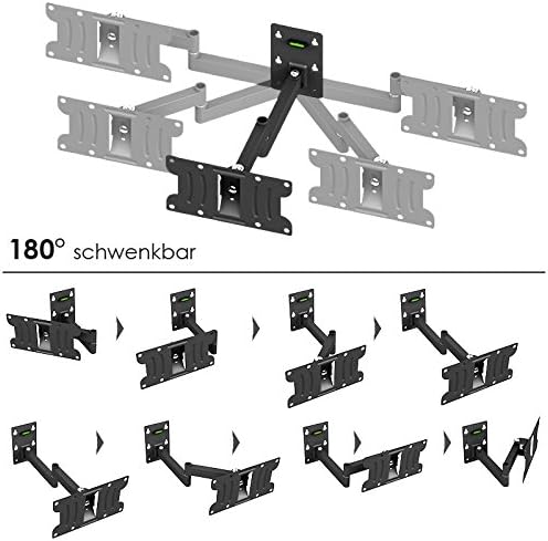 RICOO TV Wandhalterung Fernseher Halterung R02-21 schwenkbar neigbar für 32-55 Zoll Fernsehhalterung