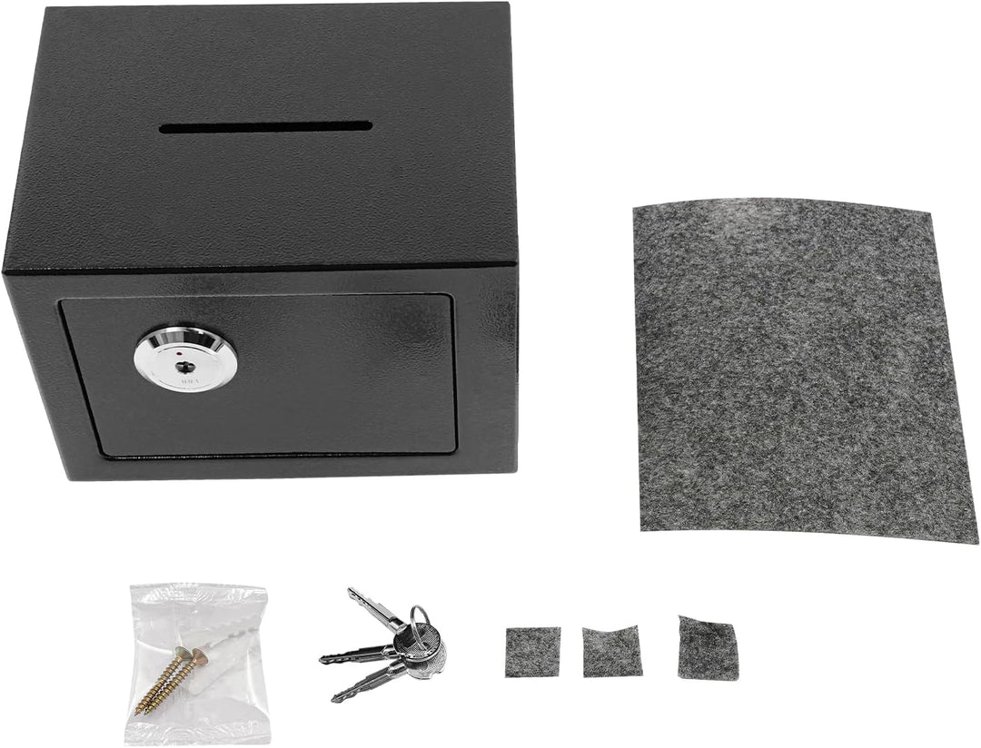 Tresor Safe mit Einwurfschlitz – Spartresor aus Stahl (4,6L) – Münzbetrieben, Mechanisches Schlüssel