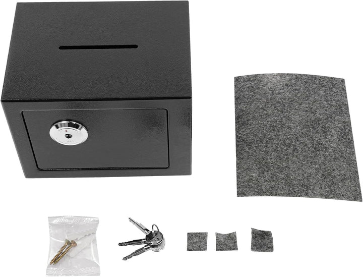 Tresor Safe mit Einwurfschlitz – Spartresor aus Stahl (4,6L) – Münzbetrieben, Mechanisches Schlüssel