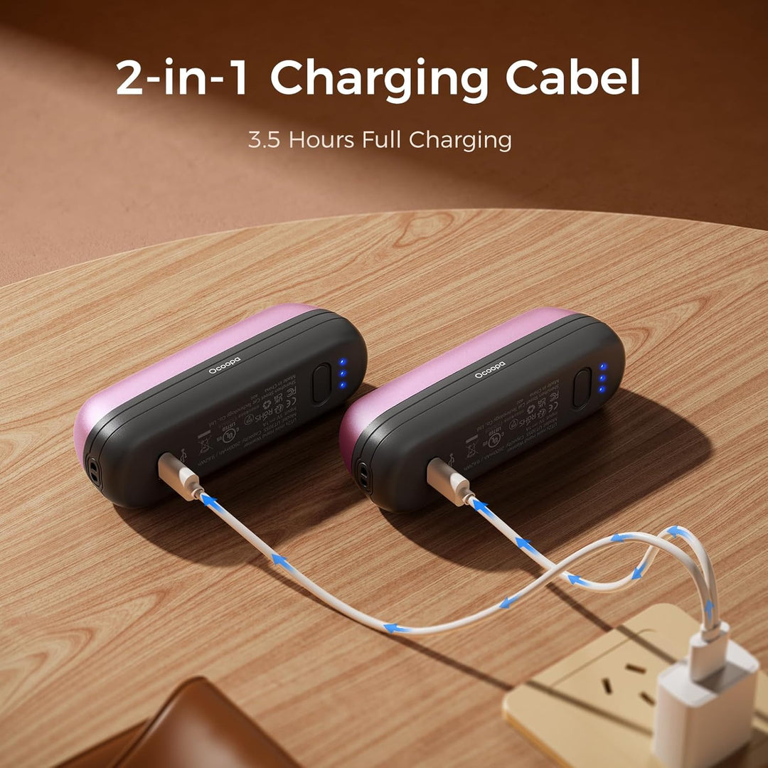 OCOOPA Handwärmer Taschenwärmer UT2S Mini, 5200mAh, Handwärmer Magnetisch Elektrisch 2er Set, Tasche