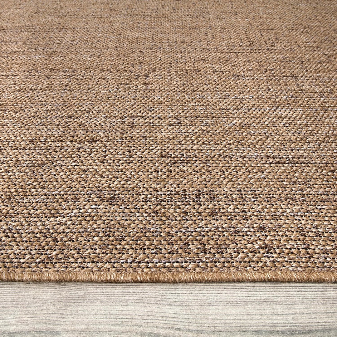 Paco Home Outdoor Teppich wetterfest &amp; langlebig Flachgewebe in moderner Jute-Sisal-Optik in Naturtö