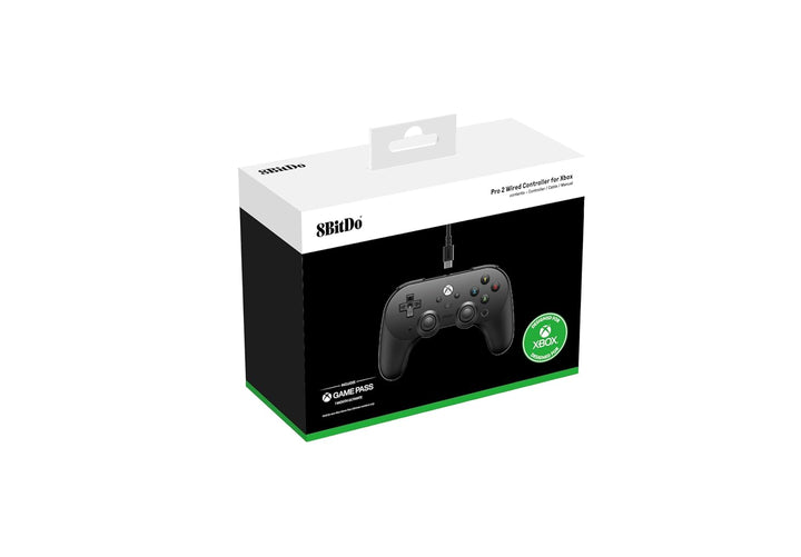 8bitdo Pro 2 Wired Controller for Xbox, Hall Effect Joystick Update, 3.5mm Audio Jack, Compatible wi