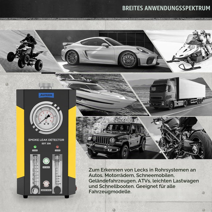 AUTOOL Automotive Pipes Kraftstoffleckdetektor Diagnositc Tester EVAP Lecks Prüfmaschine für 12 V Fa
