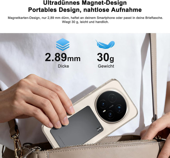 HONOR Choice AI Note Sprachrekorder, 600 Min/Monat Kostenlose Transkription, Digitales Diktiergerät