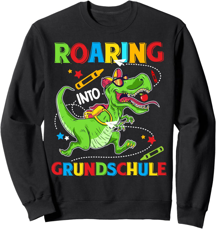 Erste Klasse Geschenk Dino Schulkind Einschulung Jungen Sweatshirt