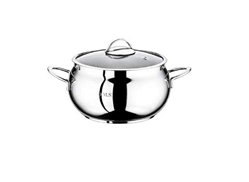 OMS Kochtopf (Set) Edelstahl suppentopf, Universaltopf, 18/10 Induktion 3,3L (18)