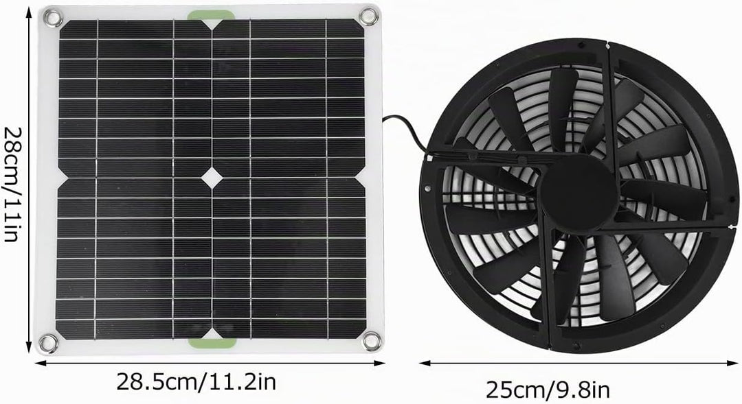 Omabeta Solar-Gewächshausventilator, Sicherheitsschutz 3000 U/min Wasserdichter, solarbetriebener Ve