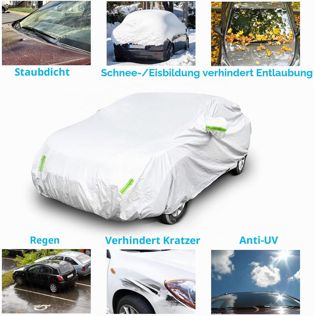 Ikaif Universal Autoabdeckung 190T Voll Wasserdicht Atmungsaktiv Kratzfest Regen Schnee Hitzebeständ