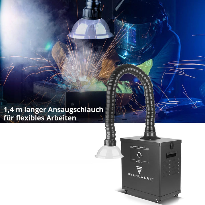 STAHLWERK Rauchabsaugung FE-210 ST mit 3-fach-Filter und 210 W Absauganlage | Rauchabsorber | Raucha