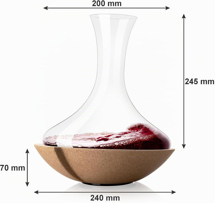 Vacu Vin Swirling Carafe | Crystal Glass Wine Decanter
