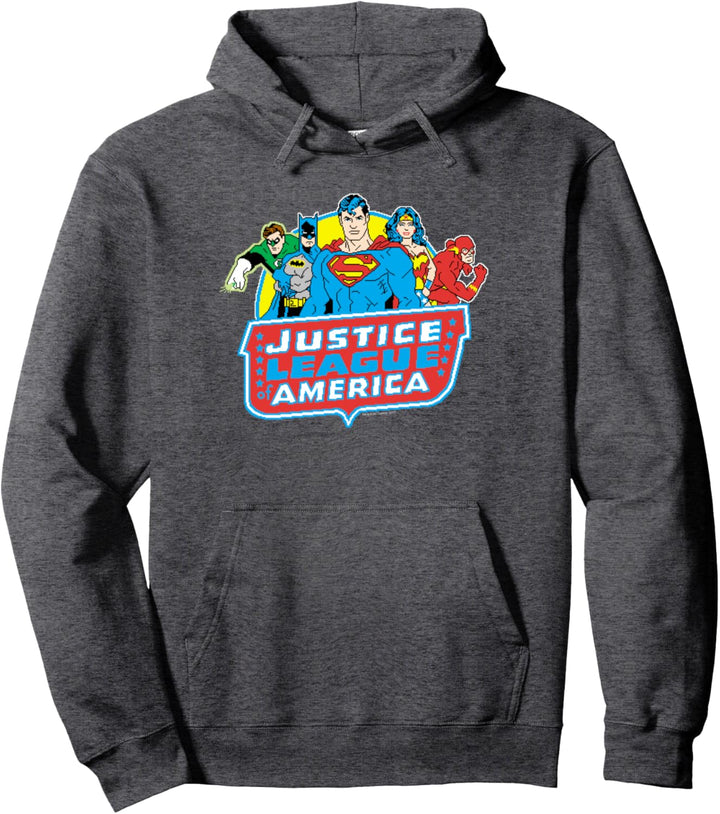 Justice League 8 Bit League Pullover Hoodie