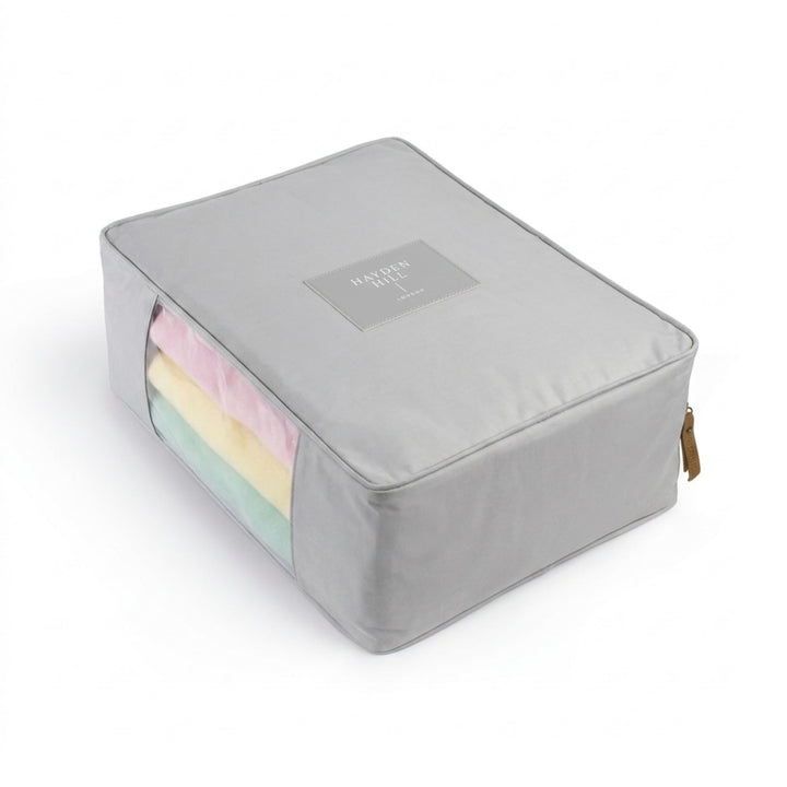 Hayden Hill Luxuriöse Aufbewahrungstasche aus Bio-Baumwolle, 38 cm Grau Gross 15", Grau Gross 15"