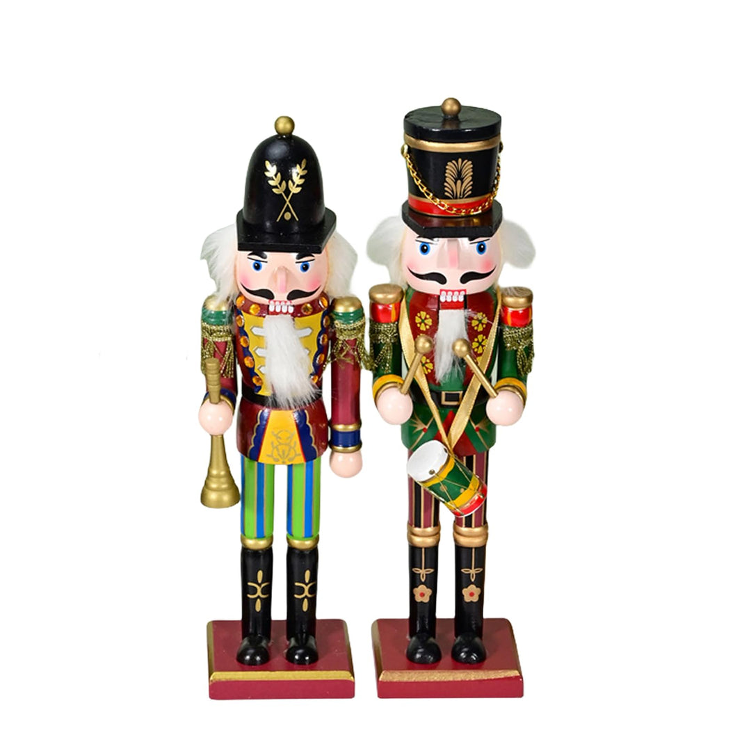 30cm Weihnachten Nussknacker Figur,2 Stück Holz Nussknacker Soldat Grosse Traditionelle Weihnachtsde