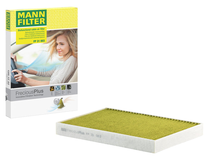 MANN-FILTER FP 31 003 Innenraumfilter – FreciousPlus Biofunktionaler Pollenfilter – Für PKW FP Singl