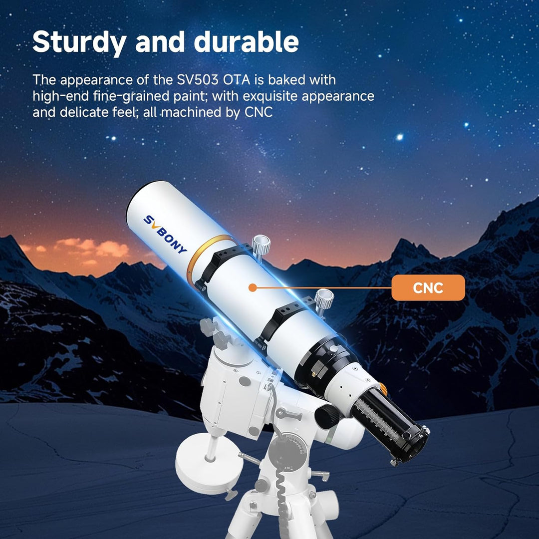 Svbony SV503 ED Teleskop, 102F7 Achromatischer Refraktor, Extra Low Dispersion, Teleskop OTA für Ast