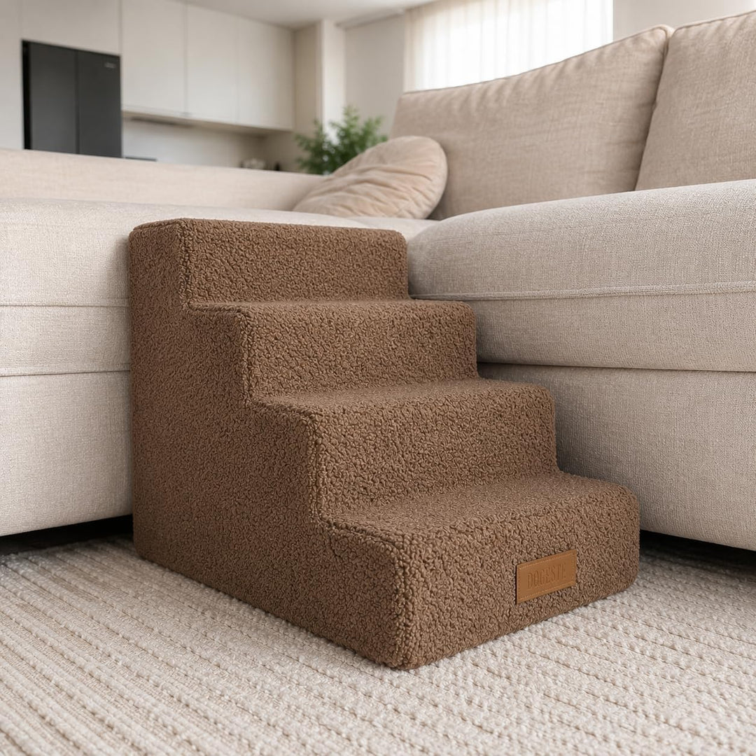 Sofatreppe für Hunde und Katzen – Hundetreppe für Bett &amp; Sofa – 3- oder 4-stufig, rutschfest &amp; wasch