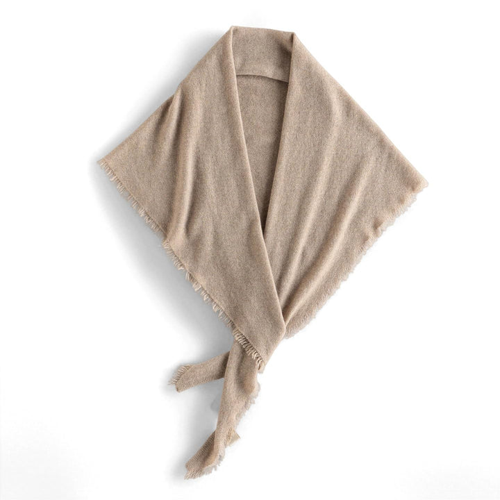 100% Kaschmir Dreieckstuch Damen Mocha Brown, Mocha Brown