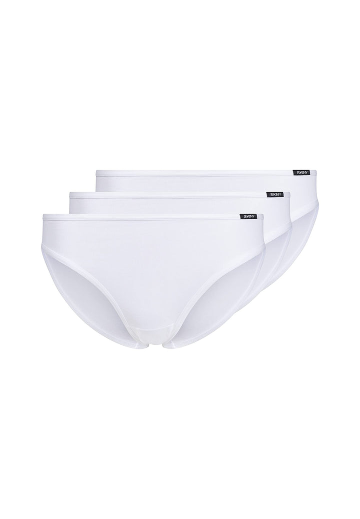 Skiny Damen Cotton Essentials 081482 Slip (3er Pack) L Weiss, L Weiss