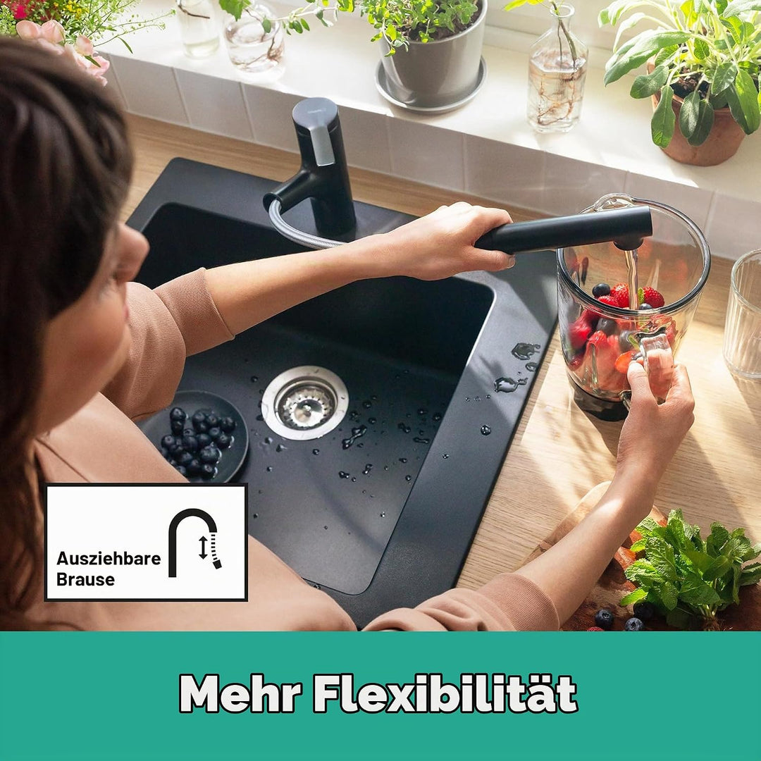 hansgrohe Küchenarmatur Zesis M33, Wasserhahn Küche mit Auslauf Höhe 150 mm, 150° drehbar, ausziehba