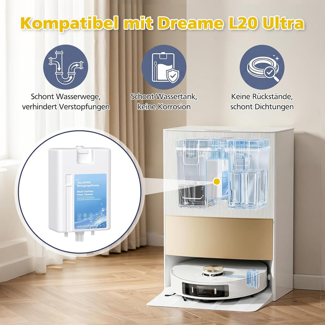 2X Reinigungsmittel Kompatibel mit Dreame L20 Ultra