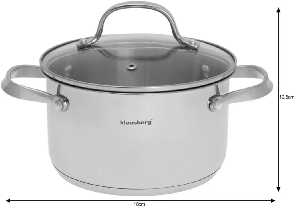 Kochtöpfe Kochtopfset Topfset 9 Elemente Klausberg KB-7215 Stahl 18/10