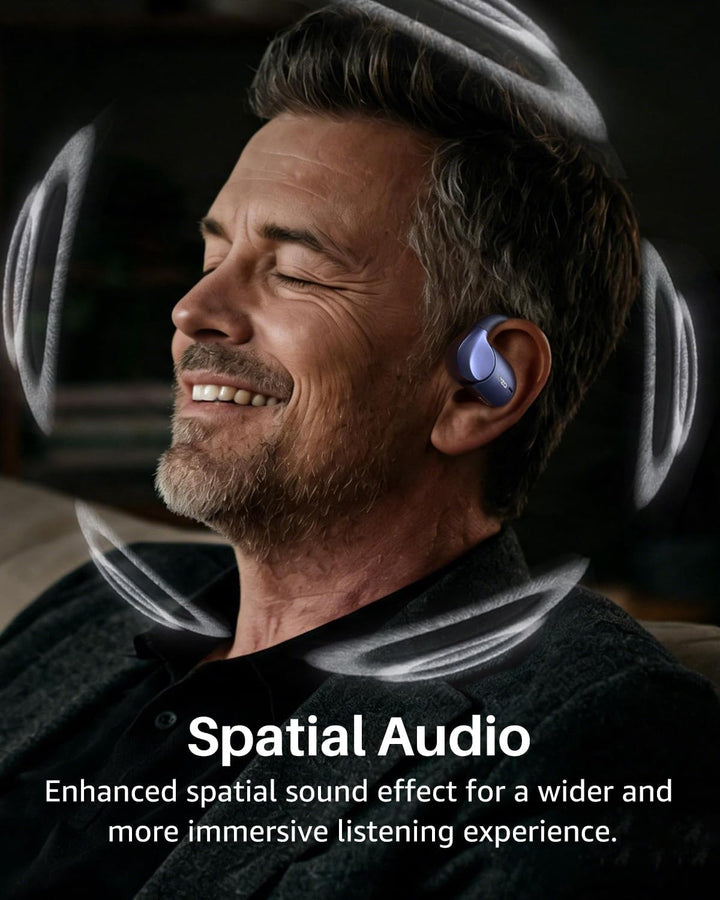 TOZO Open X2 Pro Open-Ear Kopfhörer, Smart Display, LDAC Hi-Res Audio, KI Blau, Blau