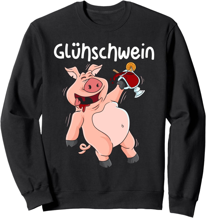Lustiges Glühschwein Weihnachtsoutfit Glühwein Geschenk Sweatshirt
