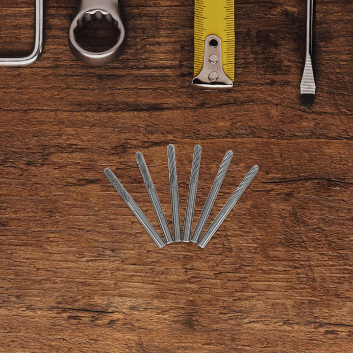 6 Stück Hartmetall Fräser Satz mit 3mm Schaft, Doppelzahn