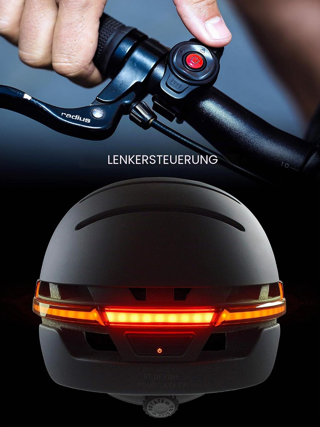 Erwachsene Musik, Rücklicht mit Tag/Nacht Automatik, Blinker, Navigation, Anruffunktion und SOS-Syst