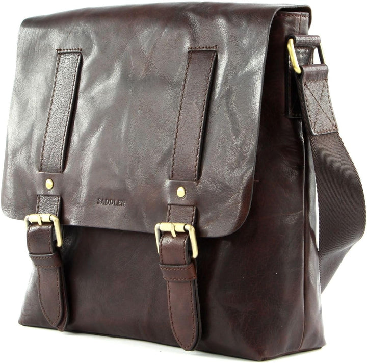 SADDLER Carter Messenger Bag Dark Brown