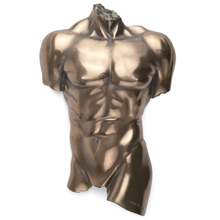 Bronze-Finish, nackter männlicher Torso Wandbehang, Figur Anatomie