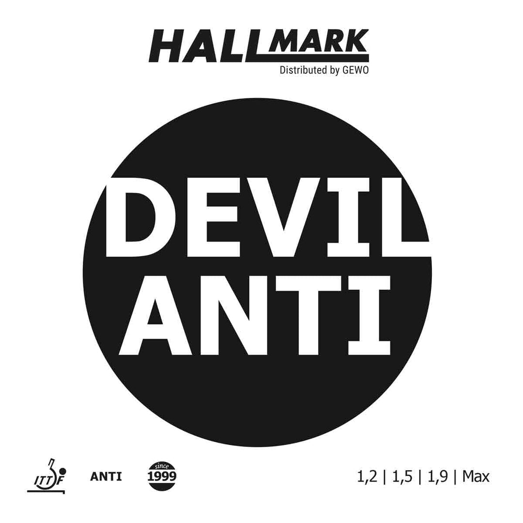 Hallmark Belag Devil-Anti Schwarz 1,2 mm, Schwarz 1,2 mm