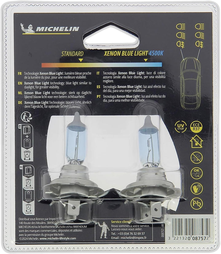 MICHELIN 008757 Blue Light 2 Leuchtmittel H7 12 V 55 W