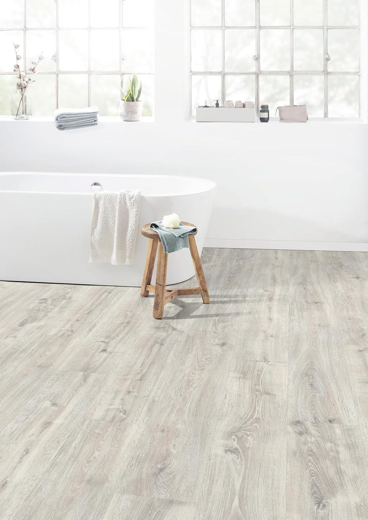 EGGER Aquadura+ Hybridboden EDF174 Waltham Eiche weiss 1292x246x7,5mm (2,543m²) 2,543m² | Boden, 2,5
