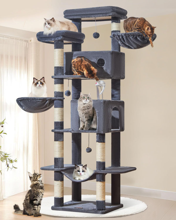 Taoqimiao 193CM Kratzbaum Gross XXL, Katzenbaum Katzenbaum Grosse Katzen Stabil Katzenkratzbaum mit