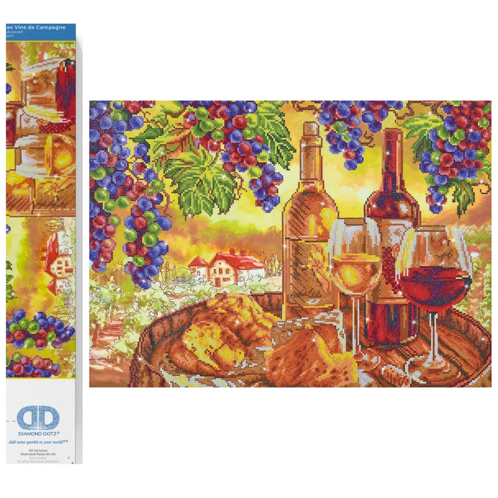 Diamond Dotz DD13-015 Wein, ca. 70 x 52 cm gross, Diamond Painting, Malen mit Diamanten, funkelndes