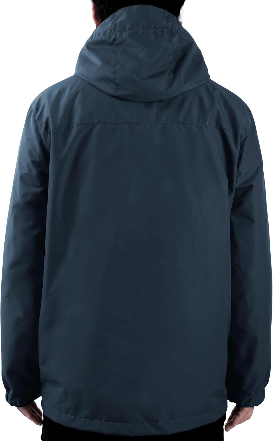 Herren Regen Jacke mit Kapuze wasserdicht leichte Jacke und Reissverschlusstaschen Regenmantel für O