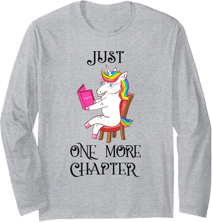 Just One More Chapter Cute Bookaholic Librarian Teacher Gift Langarmshirt