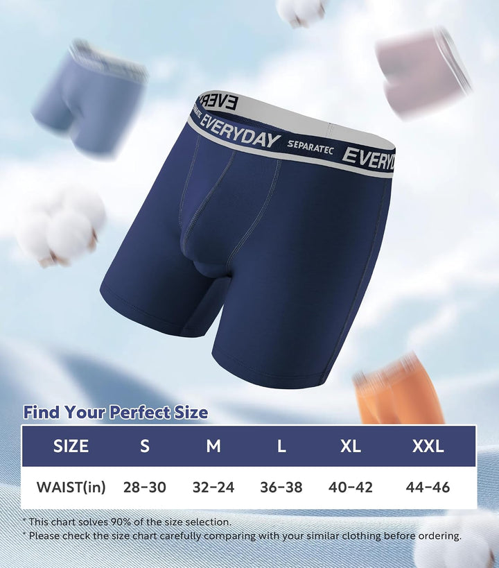Separatec Boxershorts Herren 7er Pack aus Weicher Baumwolle Unterhosen Männer mit Unterstützender Se