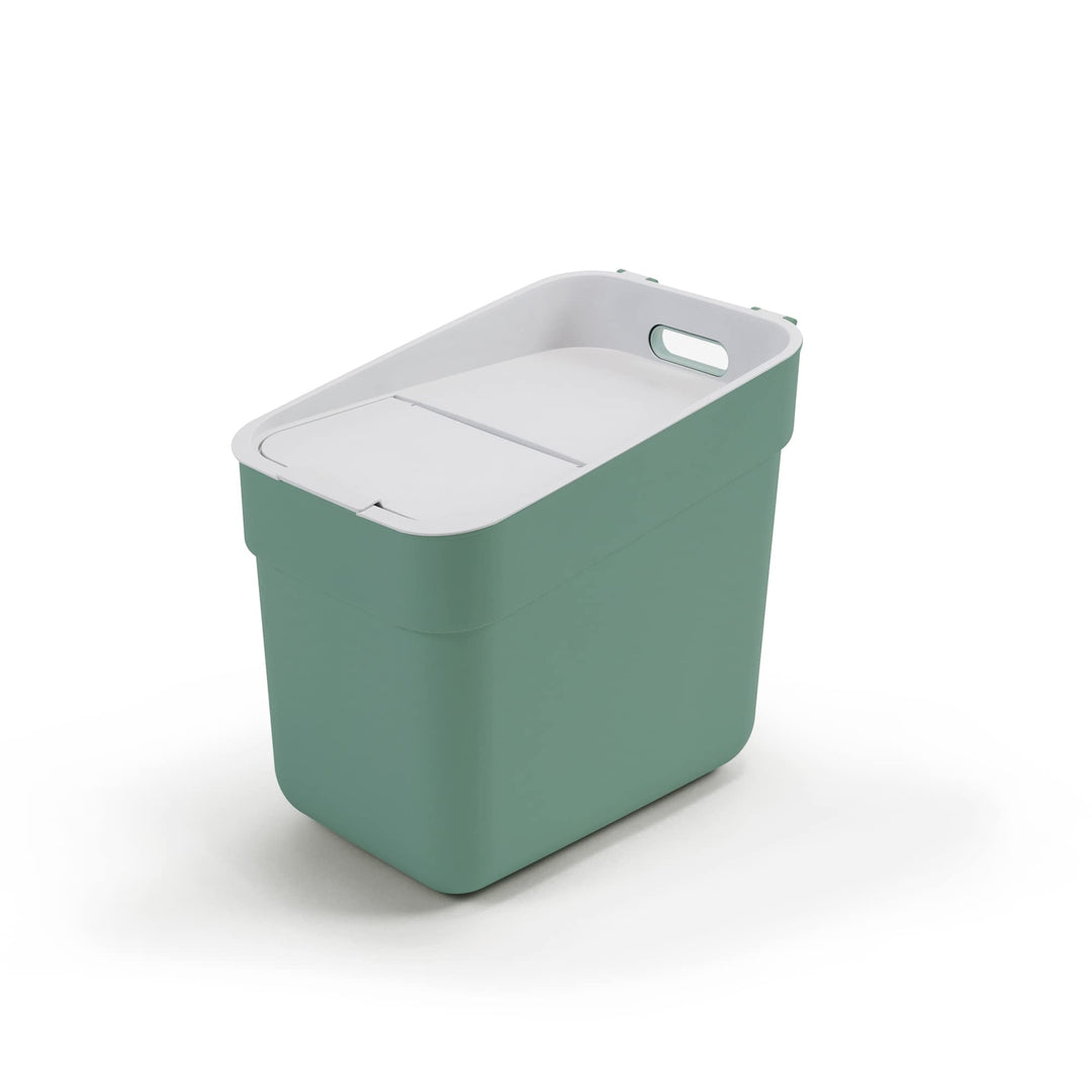 CURVER Ready to Collect 100% recycelter 20-Liter-Küchenzubehör-Recycling-Mülleimer mit Deckel mit De